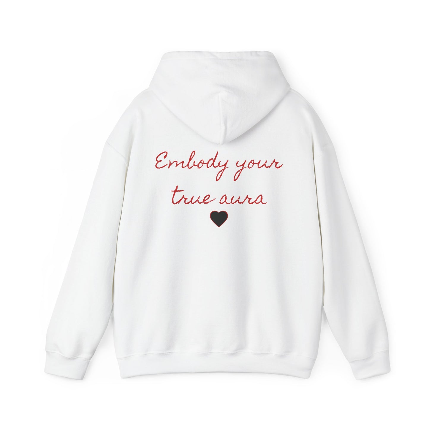 Embody Your True Aura Hoodie — Rose Heart Graphic Hooded Sweatshirt
