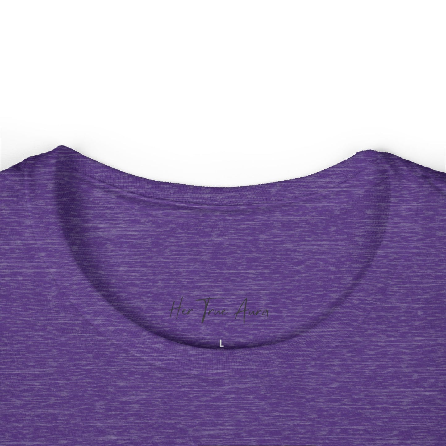 Her True Aura Women's Tee – Minimal Script Inspirational Shirt
