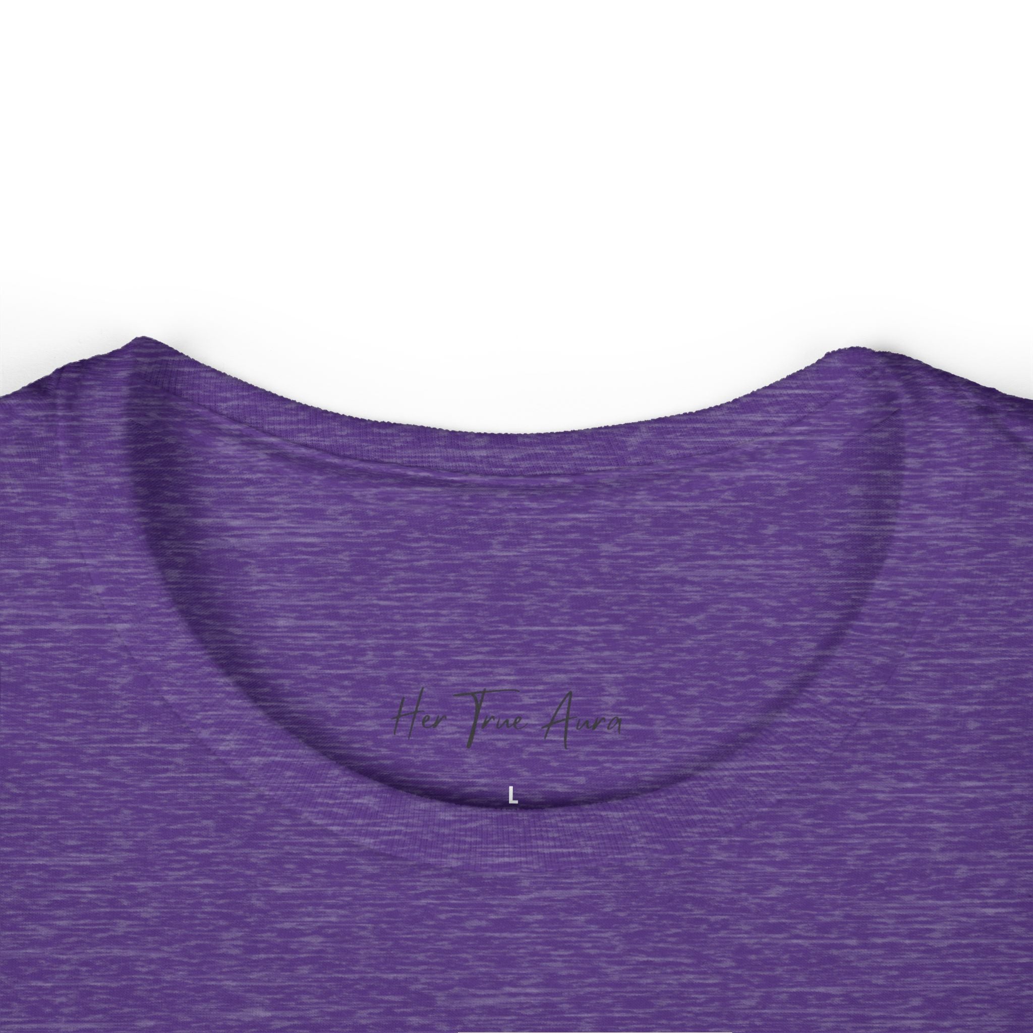 Her True Aura Women's Tee – Minimal Script Inspirational Shirt
