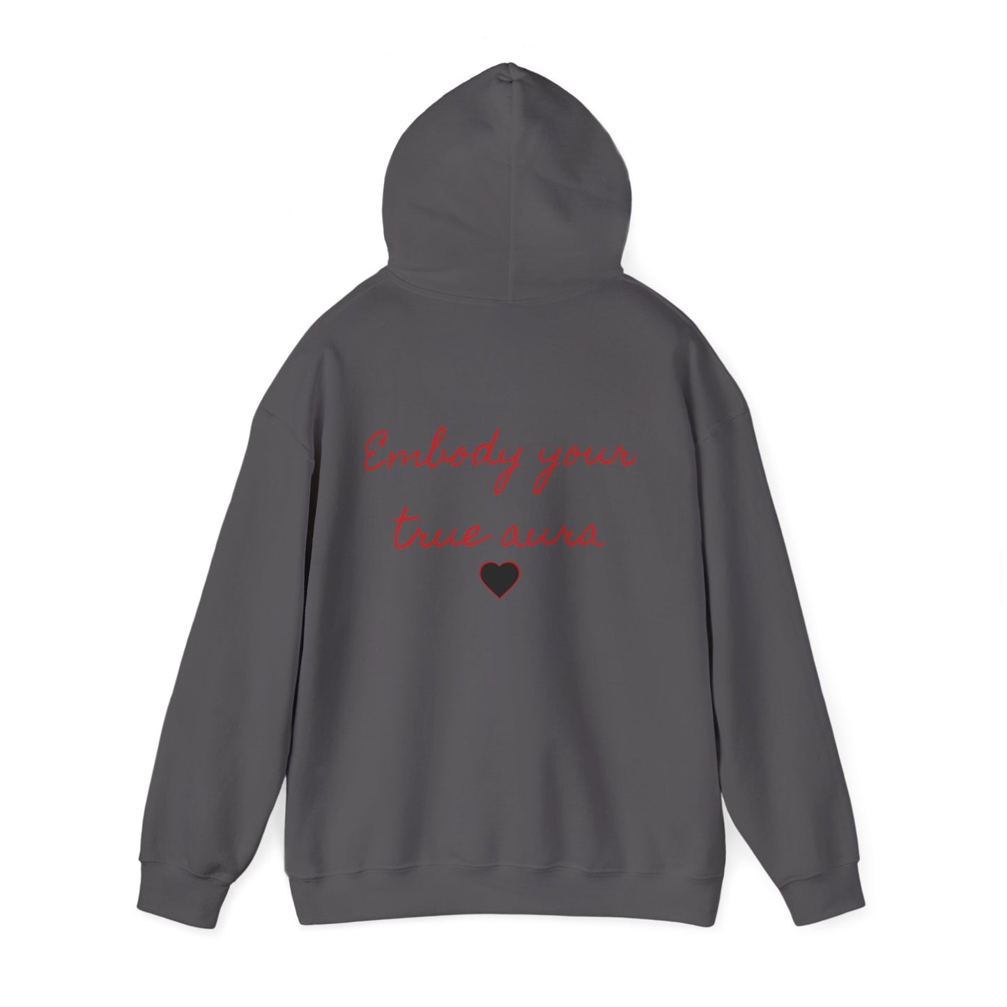 Embody Your True Aura Hoodie — Rose Heart Graphic Hooded Sweatshirt