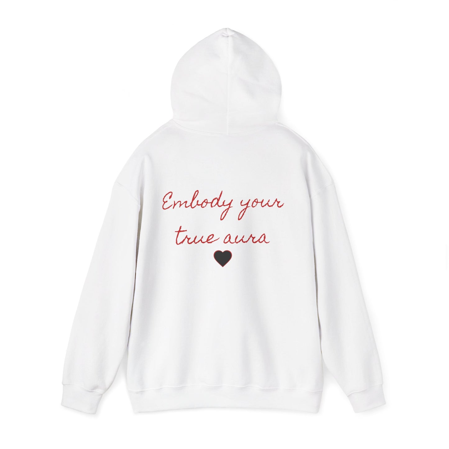 Embody Your True Aura Hoodie — Rose Heart Graphic Hooded Sweatshirt