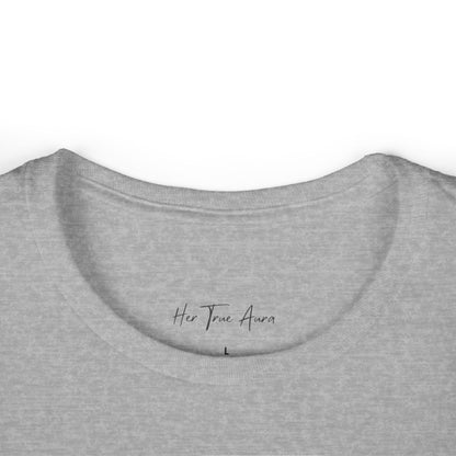 Her True Aura Women's Tee – Minimal Script Inspirational Shirt