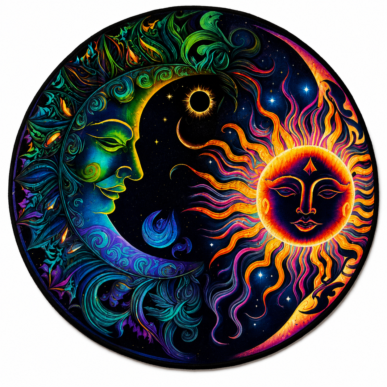 Celestial Sun & Moon Meditation Rug
