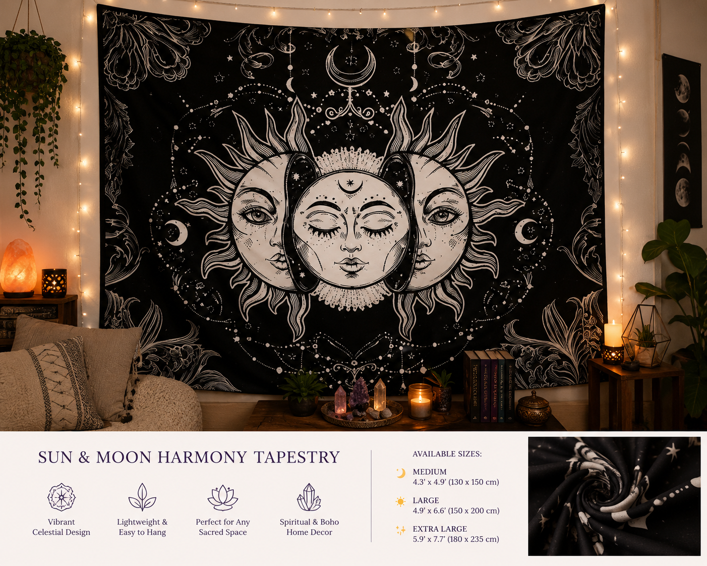 Sun & Moon Harmony Tapestry